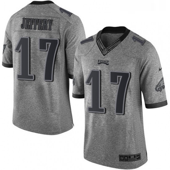 Mens Nike Philadelphia Eagles 17 Alshon Jeffery Limited Gray Gridiron NFL Jersey Mens Nike Philadelphia Eagles 17 Alshon Jeffery Limited Gray Gridiron NFL Jersey