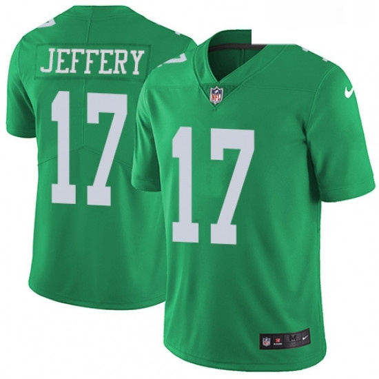Mens Nike Philadelphia Eagles 17 Alshon Jeffery Limited Green Rush Vapor Untouchable NFL Jersey Mens Nike Philadelphia Eagles 17 Alshon Jeffery Limited Green Rush Vapor Untouchable NFL Jersey