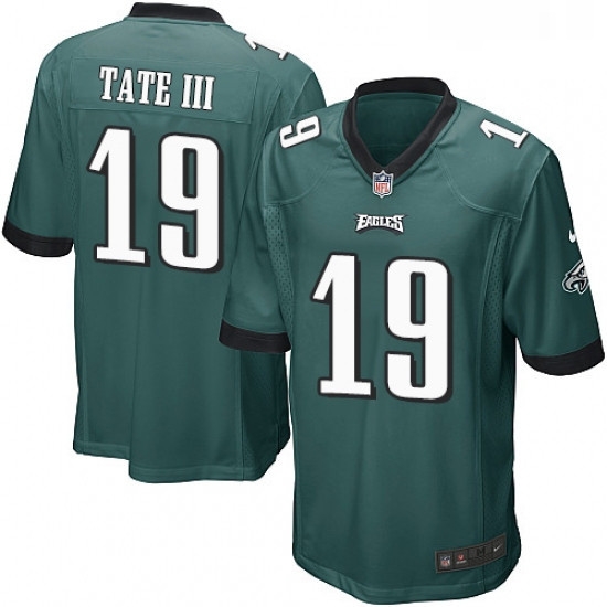Mens Nike Philadelphia Eagles 19 Golden Tate III Game Midnight Green Team Color NFL Jerse Mens Nike Philadelphia Eagles 19 Golden Tate III Game Midnight Green Team Color NFL Jerse