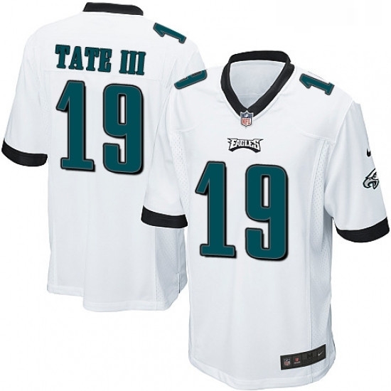 Mens Nike Philadelphia Eagles 19 Golden Tate III Game White NFL Jersey Mens Nike Philadelphia Eagles 19 Golden Tate III Game White NFL Jersey