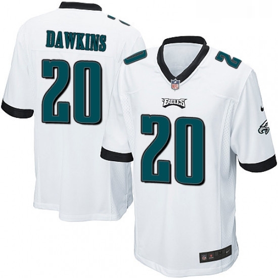 Mens Nike Philadelphia Eagles 20 Brian Dawkins Game White NFL Jersey Mens Nike Philadelphia Eagles 20 Brian Dawkins Game White NFL Jersey
