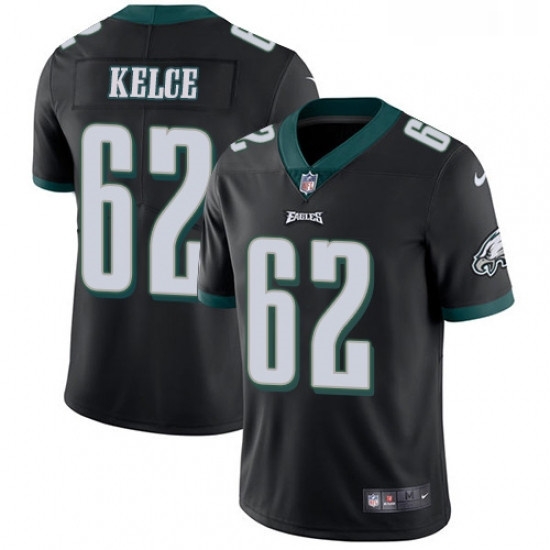 Mens Nike Philadelphia Eagles 62 Jason Kelce Black Alternate Vapor Untouchable Limited Player NFL Jersey Mens Nike Philadelphia Eagles 62 Jason Kelce Black Alternate Vapor Untouchable Limited Player NFL Jersey