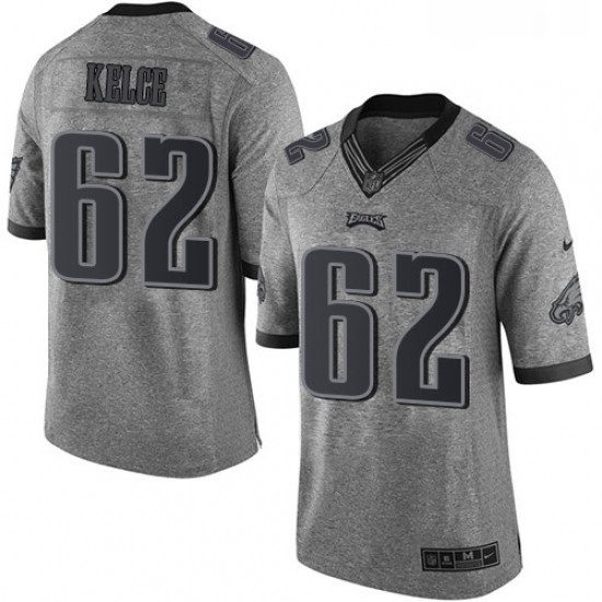 Mens Nike Philadelphia Eagles 62 Jason Kelce Limited Gray Gridiron NFL Jersey Mens Nike Philadelphia Eagles 62 Jason Kelce Limited Gray Gridiron NFL Jersey