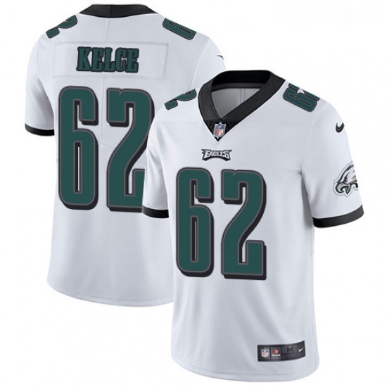 Mens Nike Philadelphia Eagles 62 Jason Kelce White Vapor Untouchable Limited Player NFL Jersey Mens Nike Philadelphia Eagles 62 Jason Kelce White Vapor Untouchable Limited Player NFL Jersey
