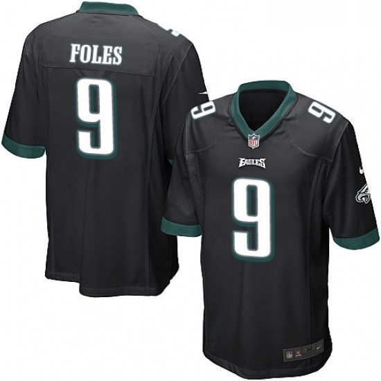 Mens Nike Philadelphia Eagles 9 Nick Foles Game Black Alternate NFL Jersey Mens Nike Philadelphia Eagles 9 Nick Foles Game Black Alternate NFL Jersey