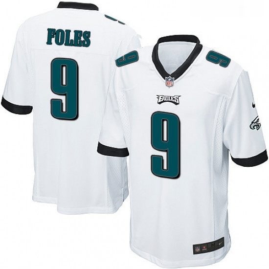 Mens Nike Philadelphia Eagles 9 Nick Foles Game White NFL Jersey Mens Nike Philadelphia Eagles 9 Nick Foles Game White NFL Jersey