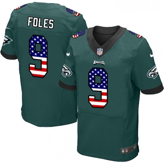 Mens Nike Philadelphia Eagles 9 Nick Foles Midnight Green Home USA Flag Fashion NFL Jerseyy Mens Nike Philadelphia Eagles 9 Nick Foles Midnight Green Home USA Flag Fashion NFL Jerseyy