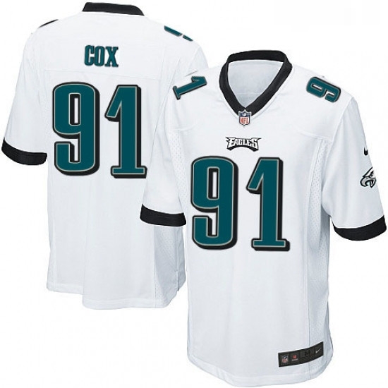 Mens Nike Philadelphia Eagles 91 Fletcher Cox Game White NFL Jersey Mens Nike Philadelphia Eagles 91 Fletcher Cox Game White NFL Jersey