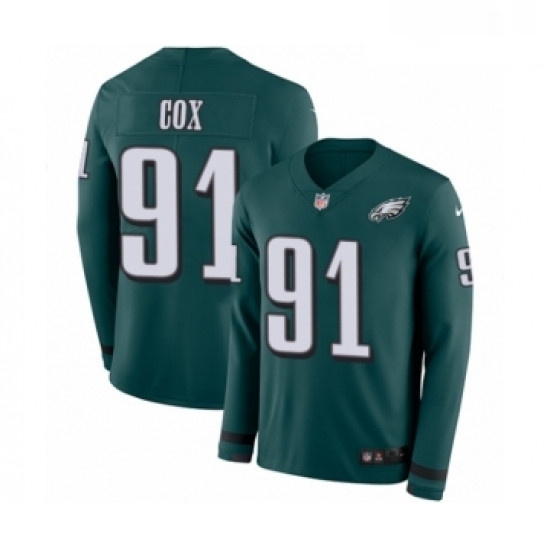 Mens Nike Philadelphia Eagles 91 Fletcher Cox Limited Green Therma Long Sleeve NFL Jersey Mens Nike Philadelphia Eagles 91 Fletcher Cox Limited Green Therma Long Sleeve NFL Jersey