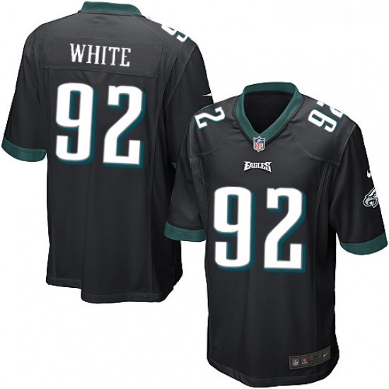 Mens Nike Philadelphia Eagles 92 Reggie White Game Black Alternate NFL Jersey Mens Nike Philadelphia Eagles 92 Reggie White Game Black Alternate NFL Jersey