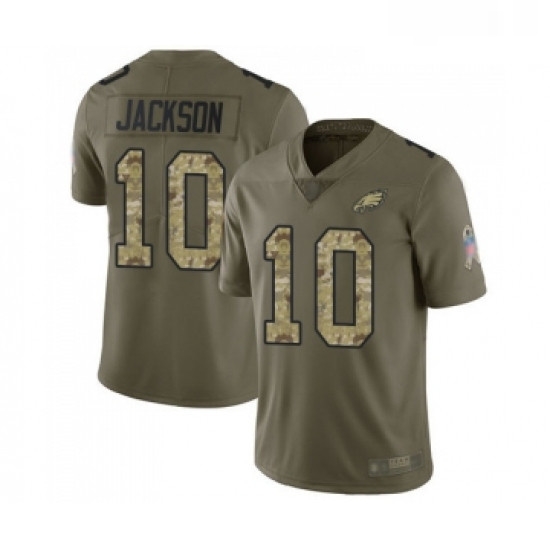 Mens Philadelphia Eagles 10 DeSean Jackson Limited Olive Camo 2017 Salute to Service Football Jersey Mens Philadelphia Eagles 10 DeSean Jackson Limited Olive Camo 2017 Salute to Service Football Jersey