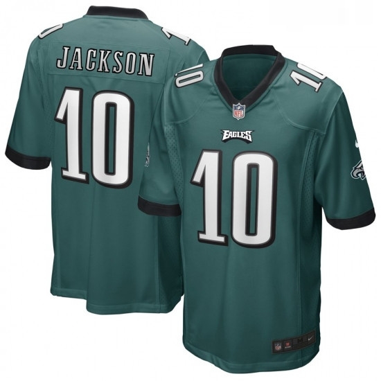Mens Philadelphia Eagles 10 DeSean Jackson Midnight Green Nike Game Jerse Mens Philadelphia Eagles 10 DeSean Jackson Midnight Green Nike Game Jerse