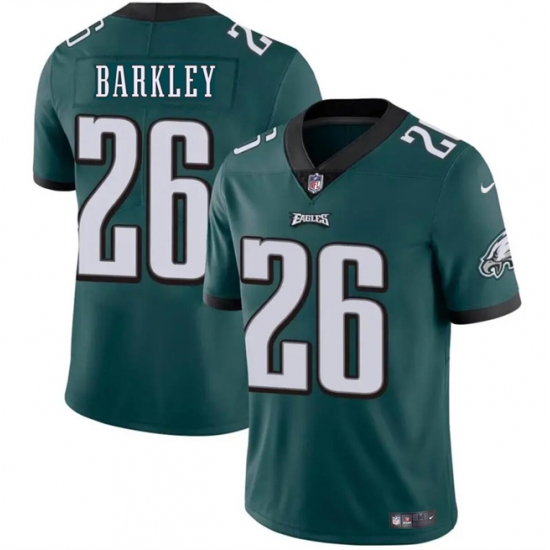 Men's Philadelphia Eagles #26 Saquon Barkley Green Vapor Untouchable Limited Stitched Football Stitched Jersey Men's Philadelphia Eagles #26 Saquon Barkley Green Vapor Untouchable Limited Stitched Football Stitched Jersey