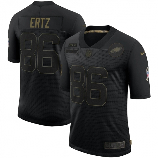 Men's Philadelphia Eagles #86 Zach Ertz Black Nike 2020 Salute To Service Limited Jersey Men's Philadelphia Eagles #86 Zach Ertz Black Nike 2020 Salute To Service Limited Jersey