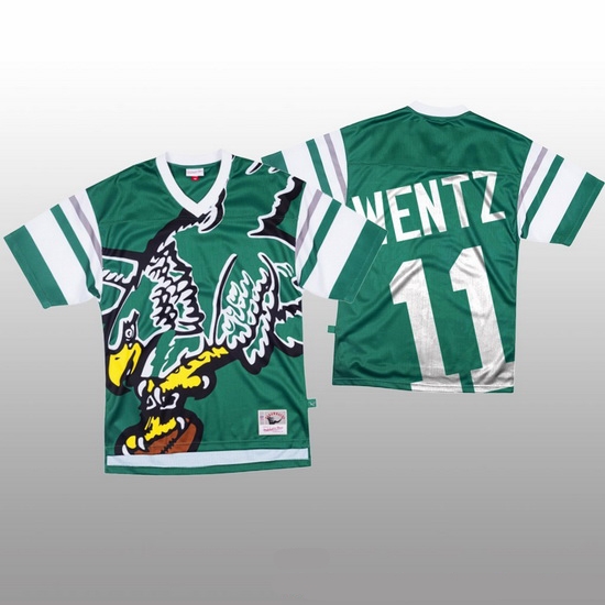 NFL Philadelphia Eagles 11 Carson Wentz Green Men Mitchell 26 Nell Big Face Fashion Limited NFL Jersey NFL Philadelphia Eagles 11 Carson Wentz Green Men Mitchell 26 Nell Big Face Fashion Limited NFL Jersey