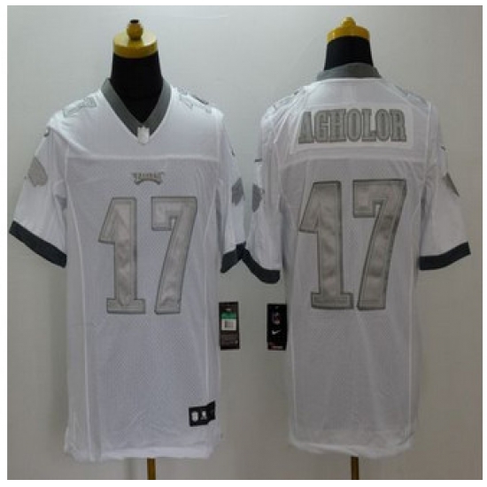 New Philadelphia Eagles #17 Nelson Agholor White Men's Stitched NFL Limited Platinum Jersey New Philadelphia Eagles #17 Nelson Agholor White Men's Stitched NFL Limited Platinum Jersey
