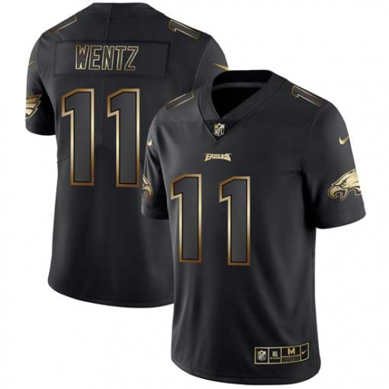 Nike Eagles 11 Carson Wentz Black Gold Vapor Untouchable Limited Jersey Nike Eagles 11 Carson Wentz Black Gold Vapor Untouchable Limited Jersey