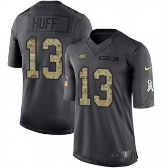 Nike Eagles #13 Josh Huff Black Mens Stitched NFL Limited 2016 Salute To Service Jersey Nike Eagles #13 Josh Huff Black Mens Stitched NFL Limited 2016 Salute To Service Jersey