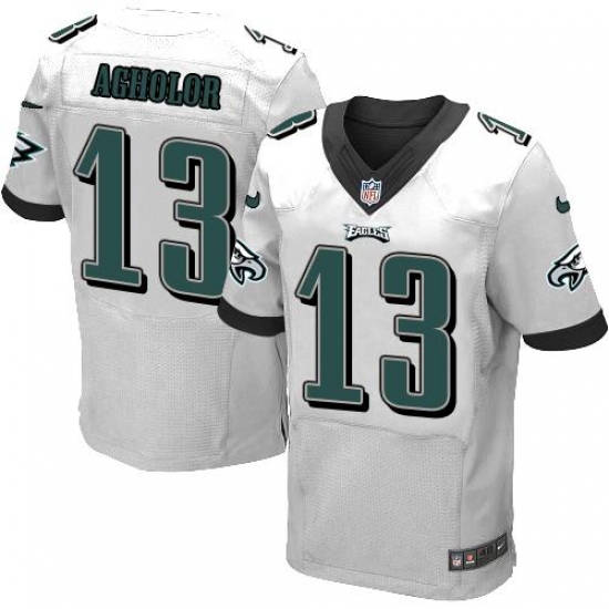 Nike Eagles #13 Nelson Agholor White Men's Stitched NFL New Elite Jersey Nike Eagles #13 Nelson Agholor White Men's Stitched NFL New Elite Jersey