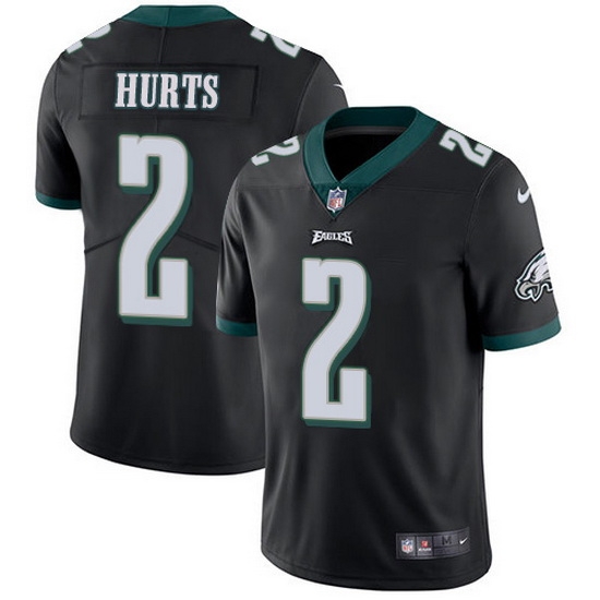 Nike Eagles 2 Jalen Hurts Black Alternate Men Stitched NFL Vapor Untouchable Limited Jersey Nike Eagles 2 Jalen Hurts Black Alternate Men Stitched NFL Vapor Untouchable Limited Jersey