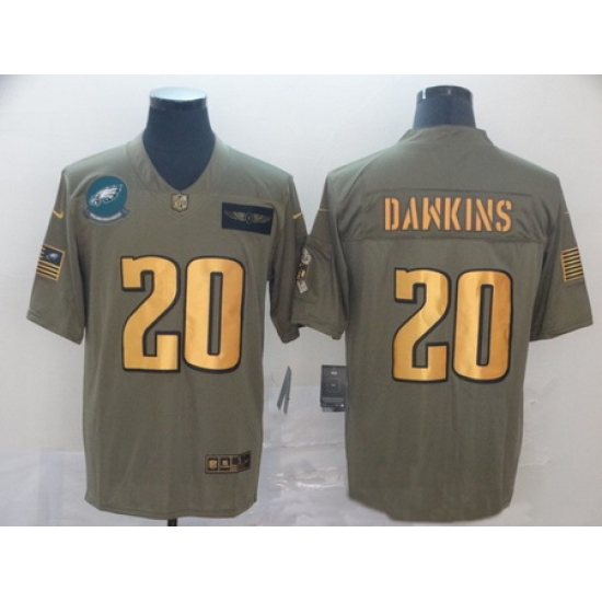 Nike Eagles 20 Brian Dawkins 2019 Olive Gold Salute To Service Limited Jersey Nike Eagles 20 Brian Dawkins 2019 Olive Gold Salute To Service Limited Jersey