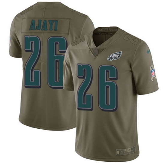 Nike Eagles #26 Jay Ajayi Olive Mens Stitched NFL Limited 2017 Salute To Service Jersey Nike Eagles #26 Jay Ajayi Olive Mens Stitched NFL Limited 2017 Salute To Service Jersey