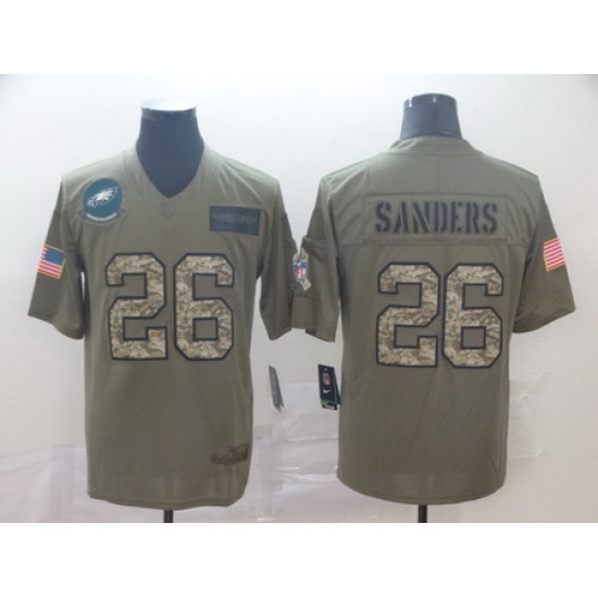 Nike Eagles 26 Miles Sanders 2019 Olive Camo Salute To Service Limited Jersey Nike Eagles 26 Miles Sanders 2019 Olive Camo Salute To Service Limited Jersey