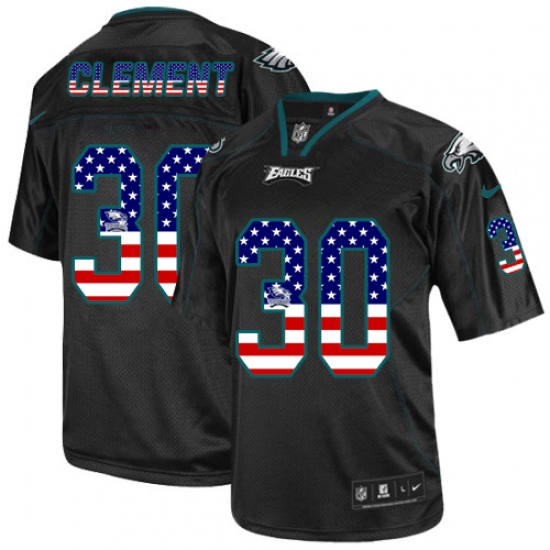 Nike Eagles #30 Corey Clement Black Mens Stitched NFL Elite USA Flag Fashion Jersey Nike Eagles #30 Corey Clement Black Mens Stitched NFL Elite USA Flag Fashion Jersey