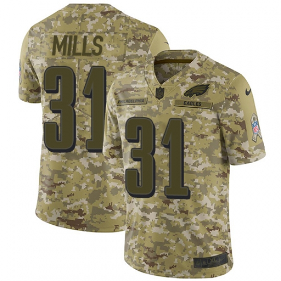 Nike Eagles #31 Jalen Mills Camo Men Stitched NFL Limited 2018 Salute To Service Jersey Nike Eagles #31 Jalen Mills Camo Men Stitched NFL Limited 2018 Salute To Service Jersey