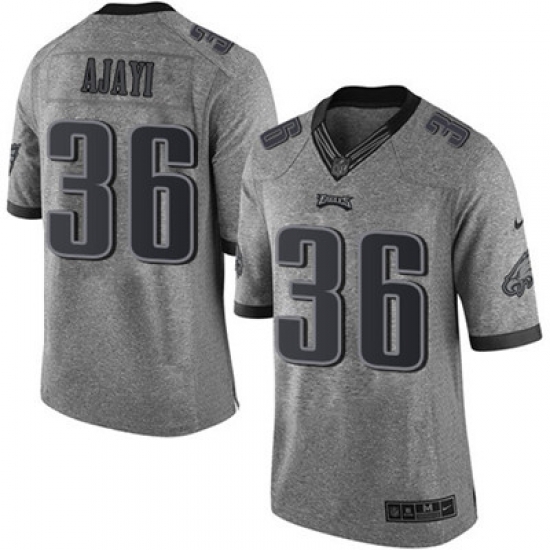 Nike Eagles #36 Jay Ajayi Gray Mens Stitched NFL Limited Gridiron Gray Jersey Nike Eagles #36 Jay Ajayi Gray Mens Stitched NFL Limited Gridiron Gray Jersey