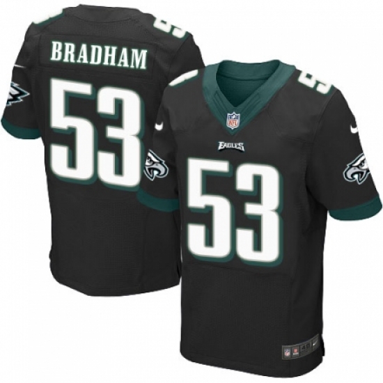 Nike Eagles #53 Nigel Bradham Black Elite Jersey Nike Eagles #53 Nigel Bradham Black Elite Jersey