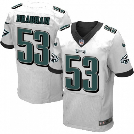 Nike Eagles #53 Nigel Bradham White Elite Jersey Nike Eagles #53 Nigel Bradham White Elite Jersey