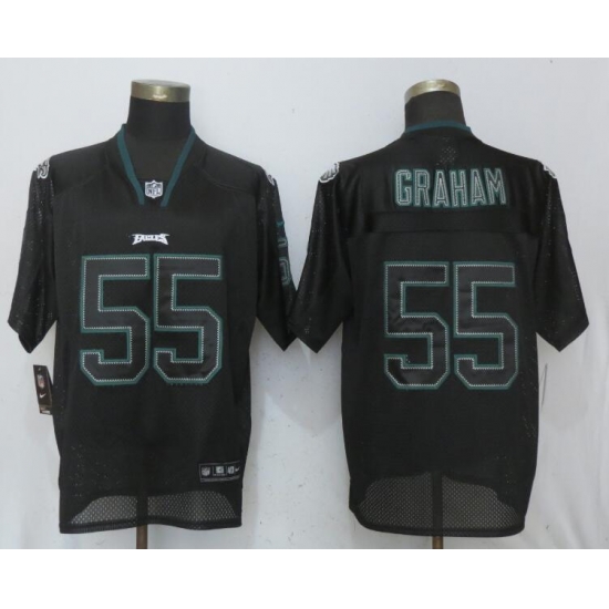 Nike Eagles #55 Brandon Graham Black Lights Out Elite Jersey Nike Eagles #55 Brandon Graham Black Lights Out Elite Jersey
