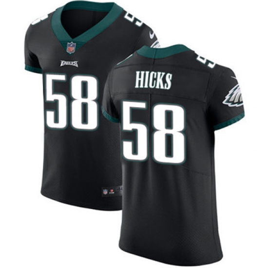 Nike Eagles #58 Jordan Hicks Black Alternate Mens Stitched NFL Vapor Untouchable Elite Jersey Nike Eagles #58 Jordan Hicks Black Alternate Mens Stitched NFL Vapor Untouchable Elite Jersey
