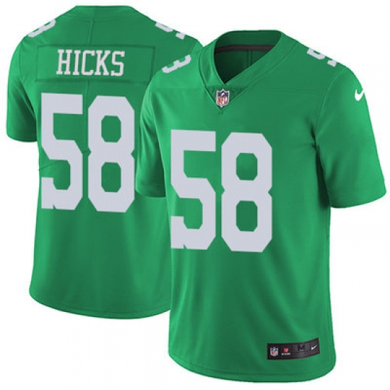 Nike Eagles #58 Jordan Hicks Green Mens Stitched NFL Limited Rush Jersey Nike Eagles #58 Jordan Hicks Green Mens Stitched NFL Limited Rush Jersey