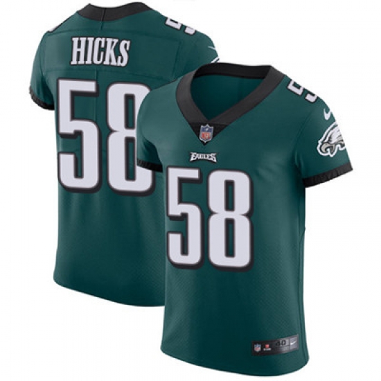Nike Eagles #58 Jordan Hicks Midnight Green Team Color Mens Stitched NFL Vapor Untouchable Elite Jersey Nike Eagles #58 Jordan Hicks Midnight Green Team Color Mens Stitched NFL Vapor Untouchable Elite Jersey
