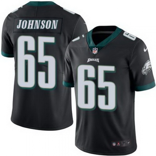 Nike Eagles #65 Lane Johnson Black Mens Stitched NFL Limited Rush Jersey Nike Eagles #65 Lane Johnson Black Mens Stitched NFL Limited Rush Jersey