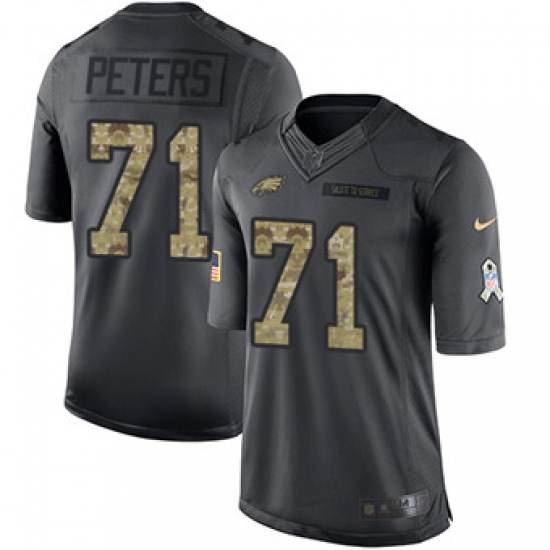 Nike Eagles #71 Jason Peters Black Mens Stitched NFL Limited 2016 Salute To Service Jersey Nike Eagles #71 Jason Peters Black Mens Stitched NFL Limited 2016 Salute To Service Jersey