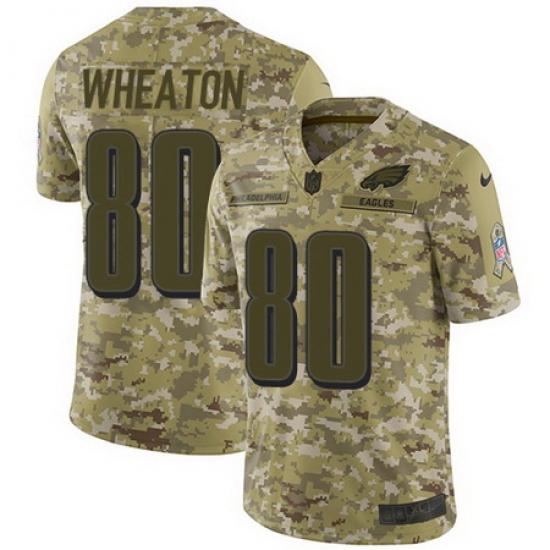 Nike Eagles #80 Markus Wheaton Camo Mens Stitched NFL Limited 2018 Salute To Service Jersey Nike Eagles #80 Markus Wheaton Camo Mens Stitched NFL Limited 2018 Salute To Service Jersey