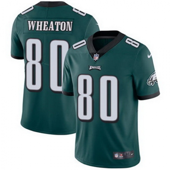 Nike Eagles #80 Markus Wheaton Midnight Green Team Color Mens Stitched NFL Vapor Untouchable Limited Jersey Nike Eagles #80 Markus Wheaton Midnight Green Team Color Mens Stitched NFL Vapor Untouchable Limited Jersey