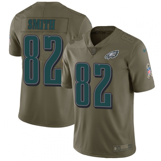 Nike Eagles #82 Torrey Smith Olive Mens Stitched NFL Limited 2017 Salute To Service Jersey Nike Eagles #82 Torrey Smith Olive Mens Stitched NFL Limited 2017 Salute To Service Jersey
