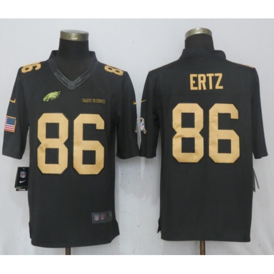 Nike Eagles #86 Zach Ertz Anthracite Gold Salute To Service Limited Jersey Nike Eagles #86 Zach Ertz Anthracite Gold Salute To Service Limited Jersey
