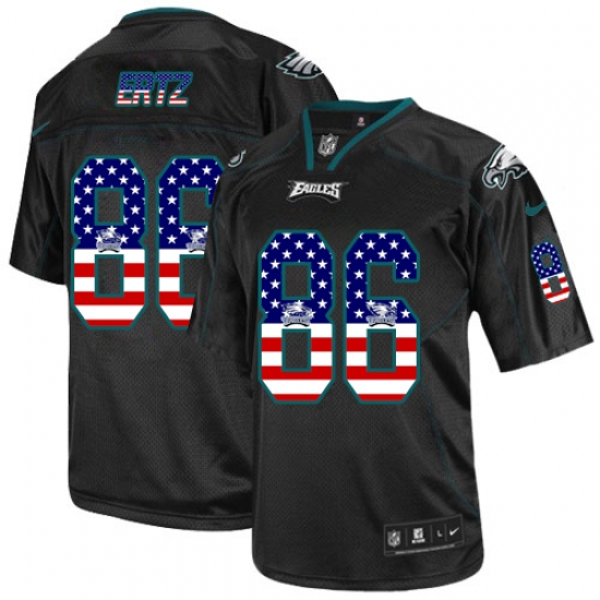 Nike Eagles #86 Zach Ertz Black Mens Stitched NFL Elite USA Flag Fashion Jersey Nike Eagles #86 Zach Ertz Black Mens Stitched NFL Elite USA Flag Fashion Jersey