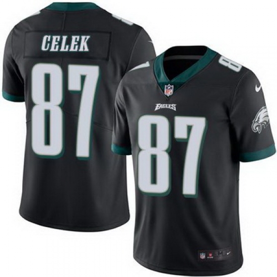 Nike Eagles #87 Brent Celek Black Mens Stitched NFL Limited Rush Jersey Nike Eagles #87 Brent Celek Black Mens Stitched NFL Limited Rush Jersey