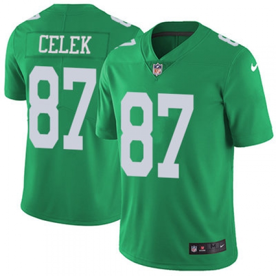 Nike Eagles #87 Brent Celek Green Mens Stitched NFL Limited Rush Jersey Nike Eagles #87 Brent Celek Green Mens Stitched NFL Limited Rush Jersey