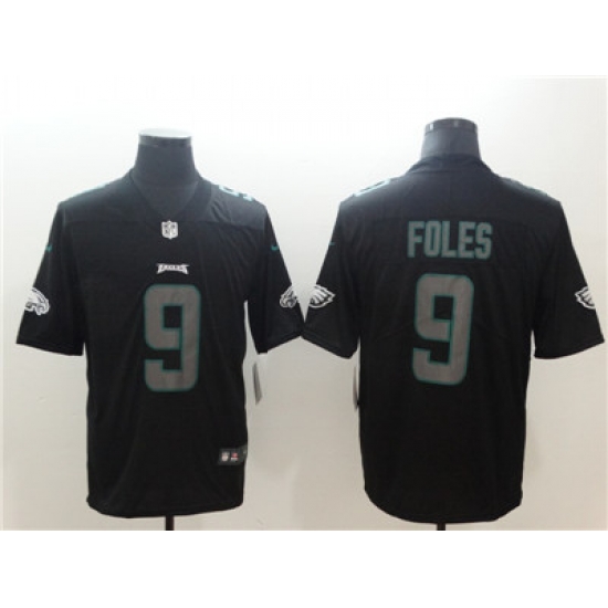 Nike Eagles 9 Nick Foles Black Vapor Impact Limited Jersey Nike Eagles 9 Nick Foles Black Vapor Impact Limited Jersey