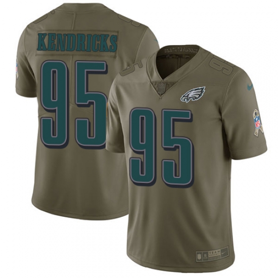 Nike Eagles #95 Mychal Kendricks Olive Mens Stitched NFL Limited 2017 Salute To Service Jersey Nike Eagles #95 Mychal Kendricks Olive Mens Stitched NFL Limited 2017 Salute To Service Jersey