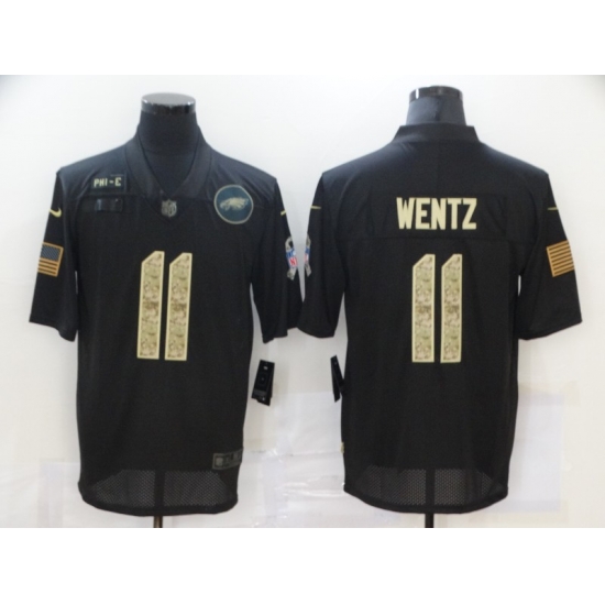 Nike Philadelphia Eagles 11 Carson Wentz Black Camo 2020 Salute To Service Limited Jersey Nike Philadelphia Eagles 11 Carson Wentz Black Camo 2020 Salute To Service Limited Jersey