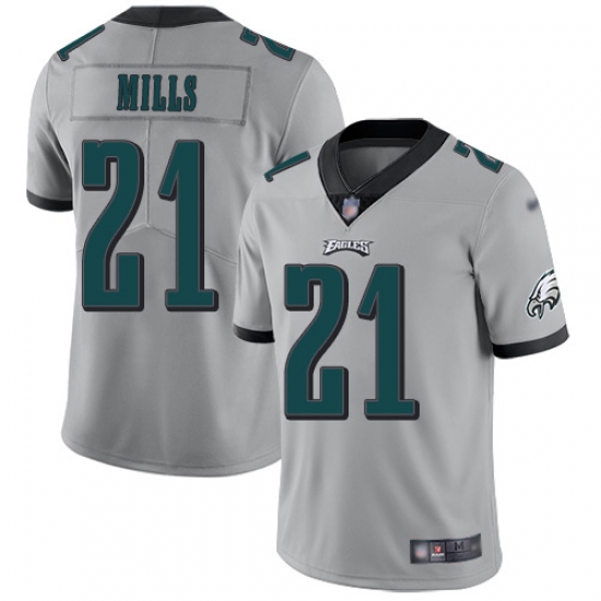 Nike Philadelphia Eagles 21 Jalen Mills Silver Men Stitched NFL Limited Inverted Legend Jersey Nike Philadelphia Eagles 21 Jalen Mills Silver Men Stitched NFL Limited Inverted Legend Jersey