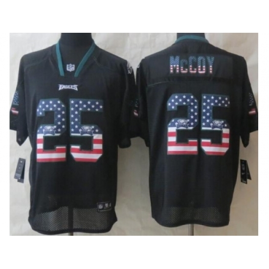 Nike Philadelphia Eagles 25 LeSean McCoy Black Elite USA Flag Fashion NFL Jersey Nike Philadelphia Eagles 25 LeSean McCoy Black Elite USA Flag Fashion NFL Jersey